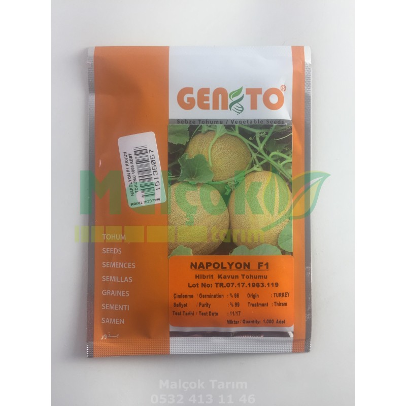Gento Napolyon F1 Hibrit Bal Kavun Tohumu 1000 Adet